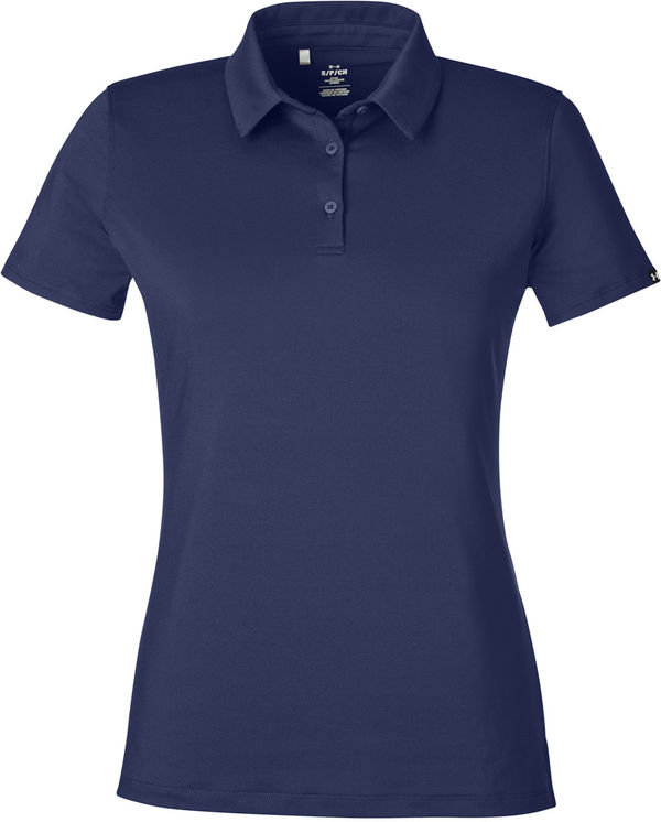 Am image of a Custom Under Armour Ladies Recycled Polo in Navy!