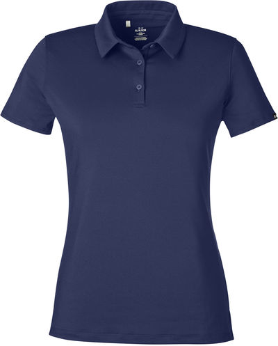 Am image of a Custom Under Armour Ladies Recycled Polo in Navy!