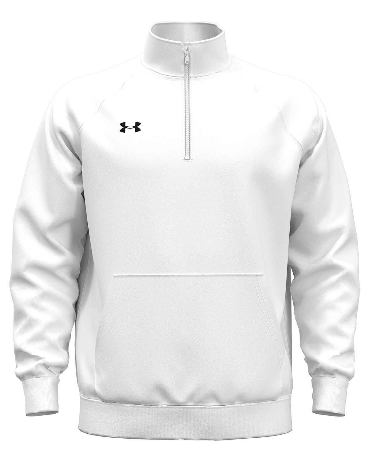 Under Armour Mens Rival Fleece Quarter Zip in White