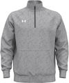Am image of a Custom Under Armour Mens Rival Fleece Quarter Zip in Grey!