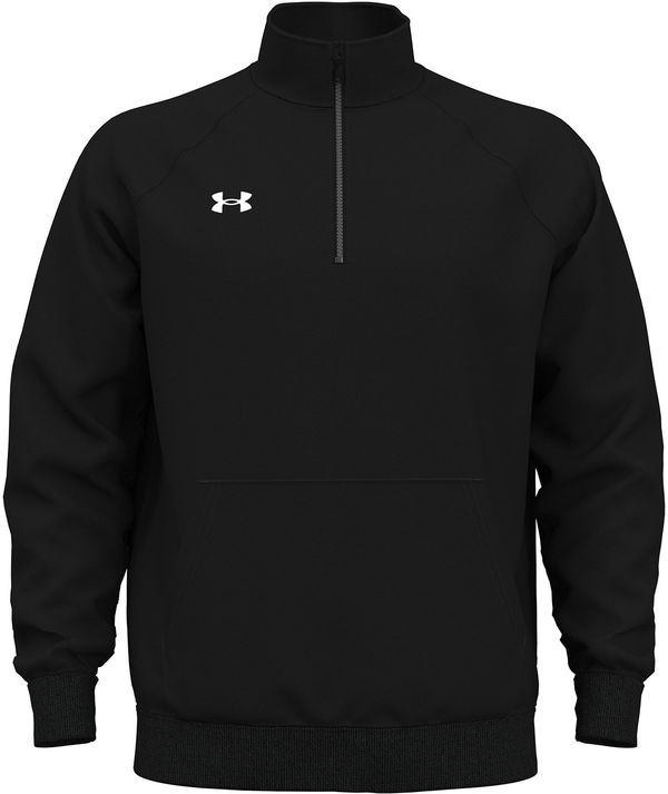 Am image of a Custom Under Armour Mens Rival Fleece Quarter Zip in Black!