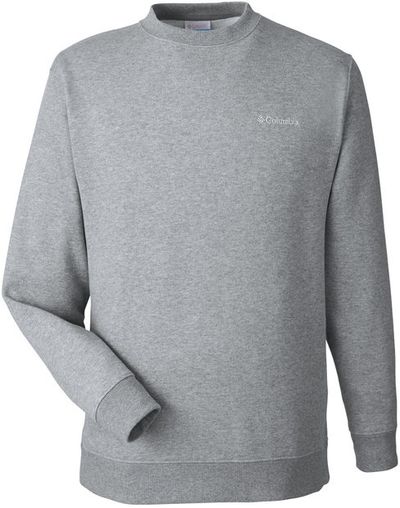 Am image of a Custom Columbia Men's Hart Mountain Sweater in Charcoal Heather!