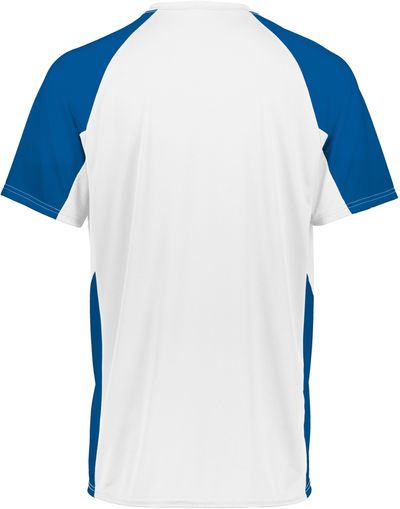 Am image of a Custom Augusta Youth Cutter Jersey in White/Royal!