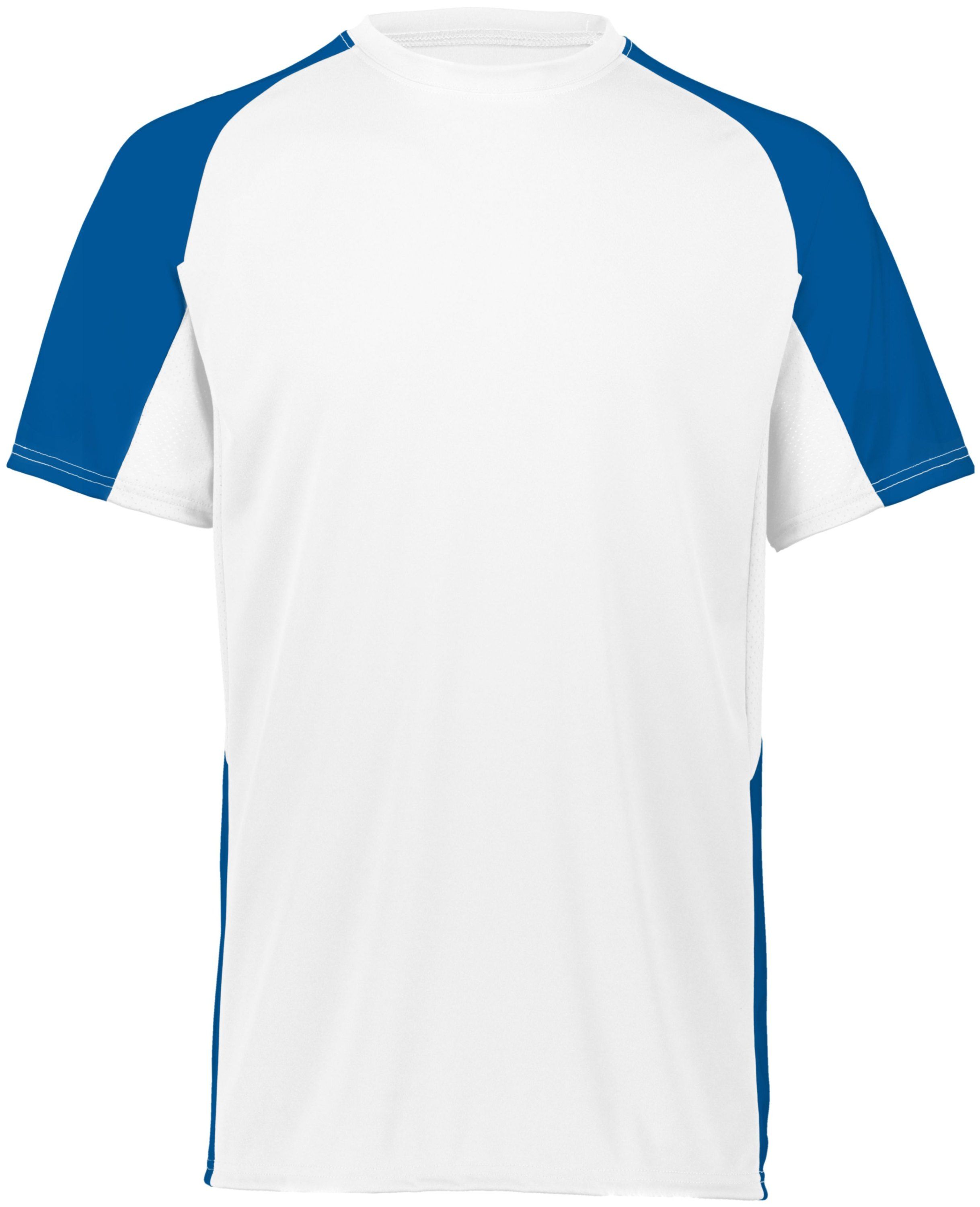 Augusta Youth Cutter Jersey in White/Royal
