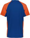 An image of a Custom Augusta Cutter Jersey in Royal/Orange!