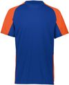 An image of a Custom Augusta Cutter Jersey in Royal/Orange!