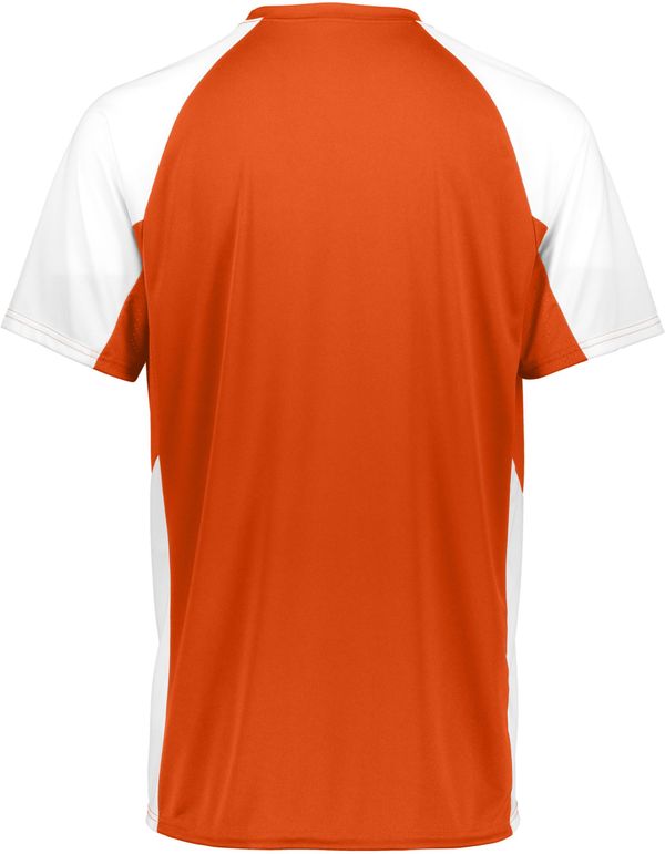 Am image of a Custom Augusta Youth Cutter Jersey in Orange/White!