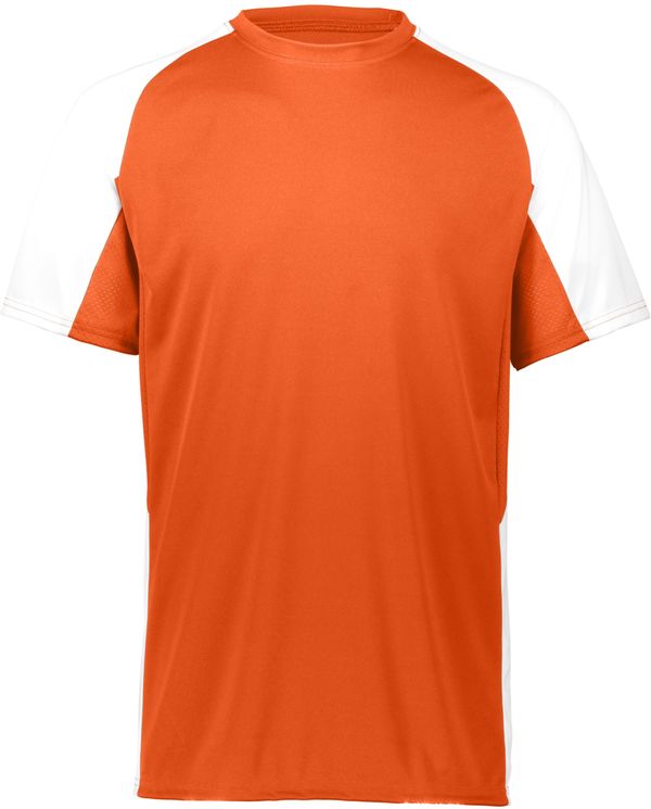 Am image of a Custom Augusta Youth Cutter Jersey in Orange/White!