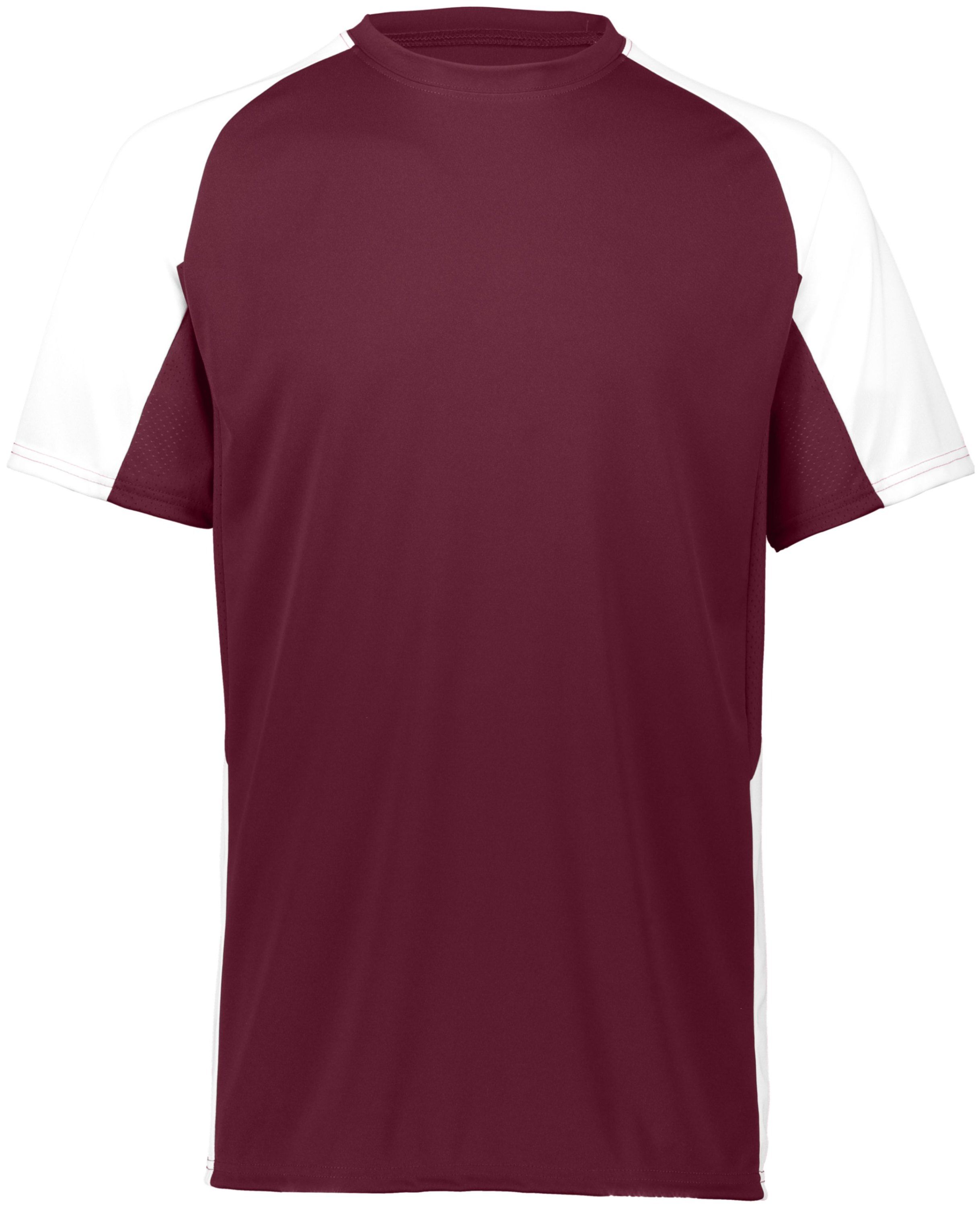 Augusta Youth Cutter Jersey in Maroon/White