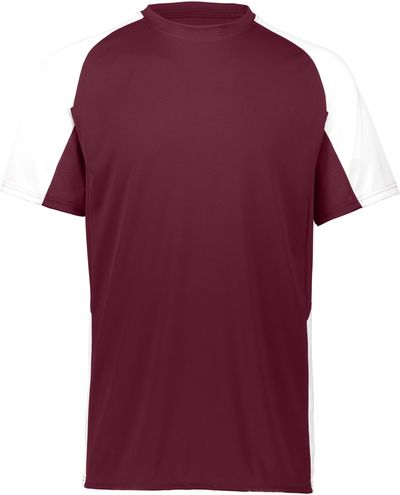 Am image of a Custom Augusta Youth Cutter Jersey in Maroon/White!