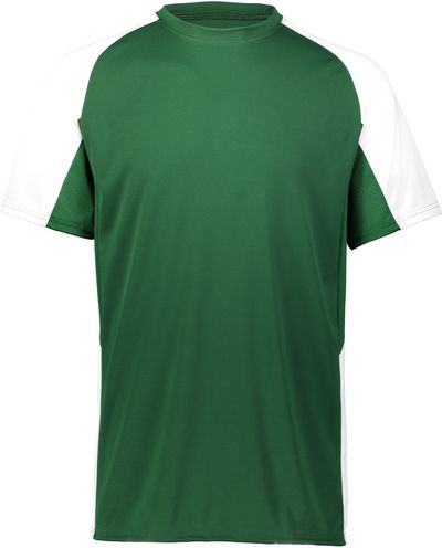 Am image of a Custom Augusta Cutter Jersey in Dark Green/White!