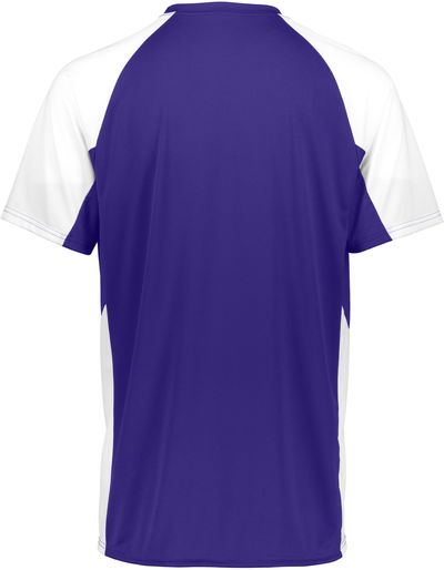 Am image of a Custom Augusta Cutter Jersey in Purple/White!