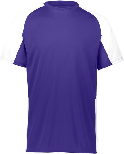 Am image of a Custom Augusta Cutter Jersey in Purple/White!