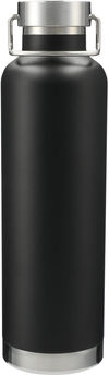 Am image of a Custom Thor Copper Vacuum Insulated Bottle 32oz in Black!
