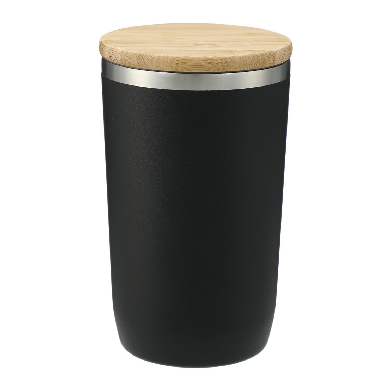 Brees Copper Vacuum Tumbler with Bamboo Lid in Black