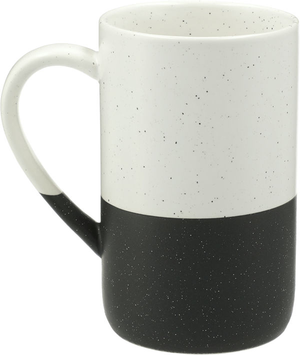 Am image of a Custom Speckled Wayland Ceramic Mug 13oz in Black!