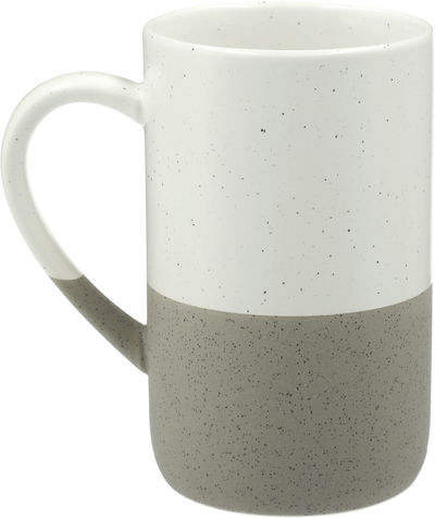 Am image of a Custom Speckled Wayland Ceramic Mug 13oz in Grey!