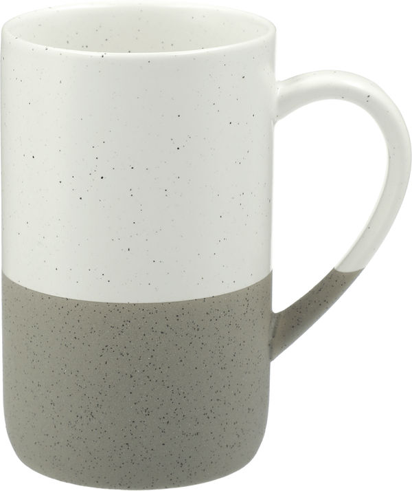 Am image of a Custom Speckled Wayland Ceramic Mug 13oz in Grey!