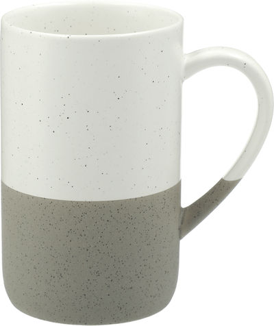 Am image of a Custom Speckled Wayland Ceramic Mug 13oz in Grey!