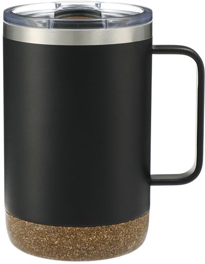Am image of a Custom Valhalla Copper Vacuum Insulated Camp Mug 14oz in Black!