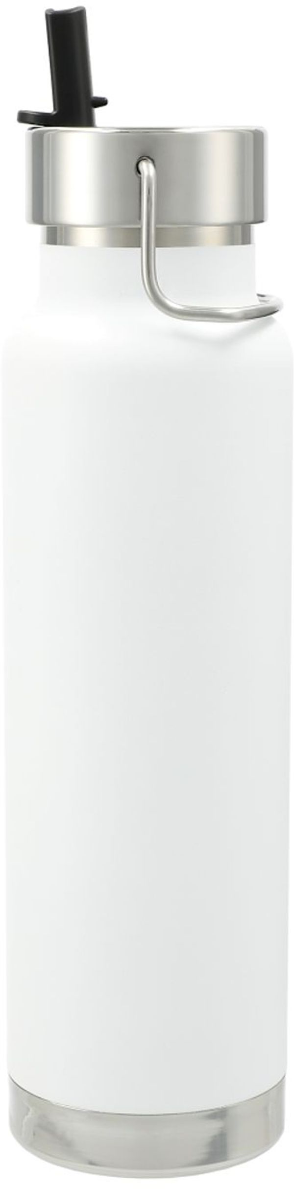 Am image of a Custom Thor Copper Vacuum Insulated Bottle 25oz Straw Lid in White!