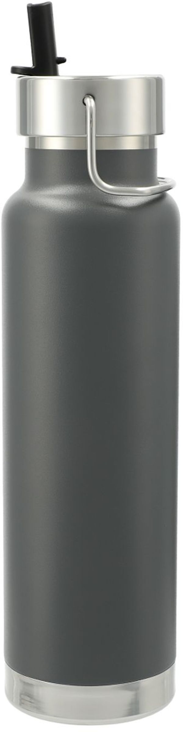 Am image of a Custom Thor Copper Vacuum Insulated Bottle 25oz Straw Lid in Gray!