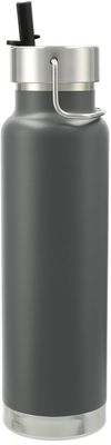 Am image of a Custom Thor Copper Vacuum Insulated Bottle 25oz Straw Lid in Gray!