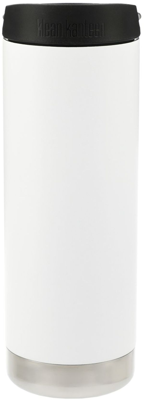Am image of a Custom Klean Kanteen Eco TKWide 16oz Café Cap in White!