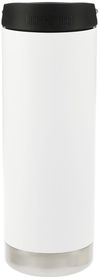 Am image of a Custom Klean Kanteen Eco TKWide 16oz Café Cap in White!