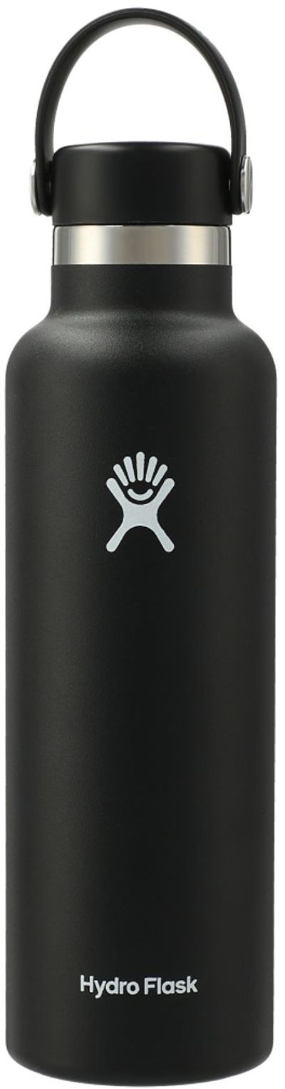 Am image of a Custom Hydro Flask® Standard Mouth With Flex Cap 21oz in Black!