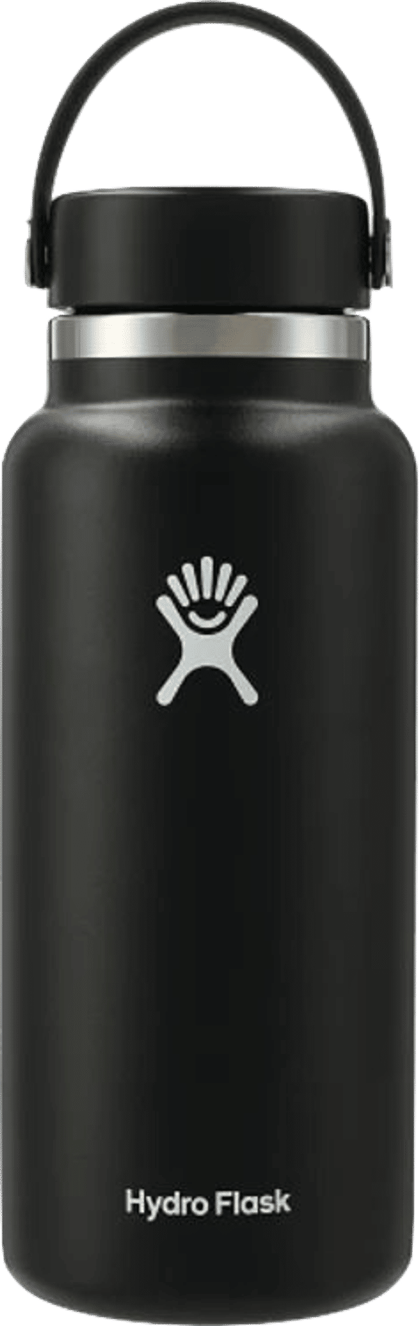 Am image of a Custom Hydro Flask Wide Mouth With Flex Cap 32oz in Black!