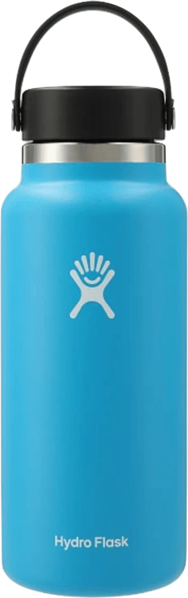 Am image of a Custom Hydro Flask Wide Mouth With Flex Cap 32oz in Pacific Blue!