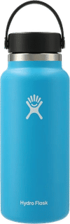 Am image of a Custom Hydro Flask Wide Mouth With Flex Cap 32oz in Pacific Blue!