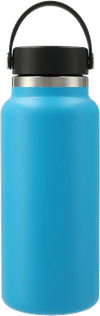 Am image of a Custom Hydro Flask Wide Mouth With Flex Cap 32oz in Pacific Blue!