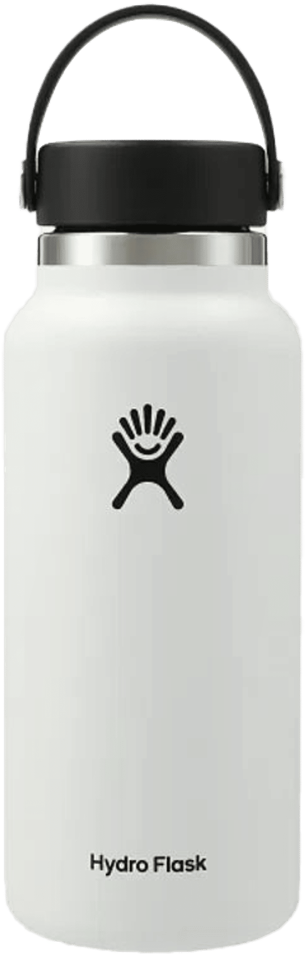 Am image of a Custom Hydro Flask Wide Mouth With Flex Cap 32oz in White!