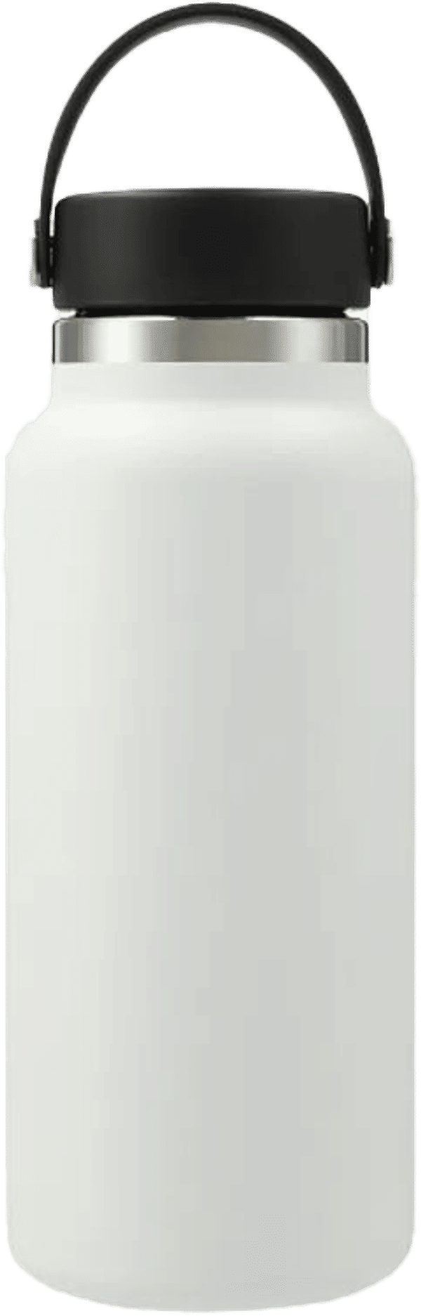 Am image of a Custom Hydro Flask Wide Mouth With Flex Cap 32oz in White!