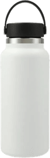 Am image of a Custom Hydro Flask Wide Mouth With Flex Cap 32oz in White!