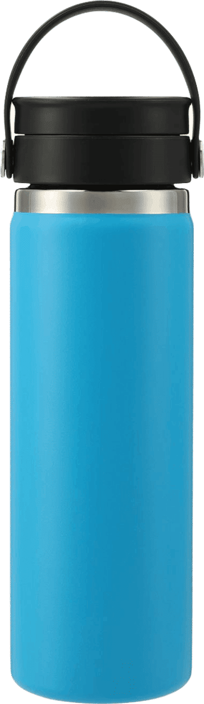 Am image of a Custom Hydro Flask® Wide Mouth With Flex Sip Lid™ 20oz in Pacific Blue!