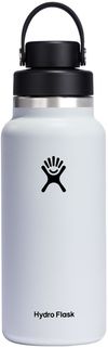 Am image of a Custom Hydro Flask® Wide Mouth 32oz Bottle with Flex Chug Cap in White!
