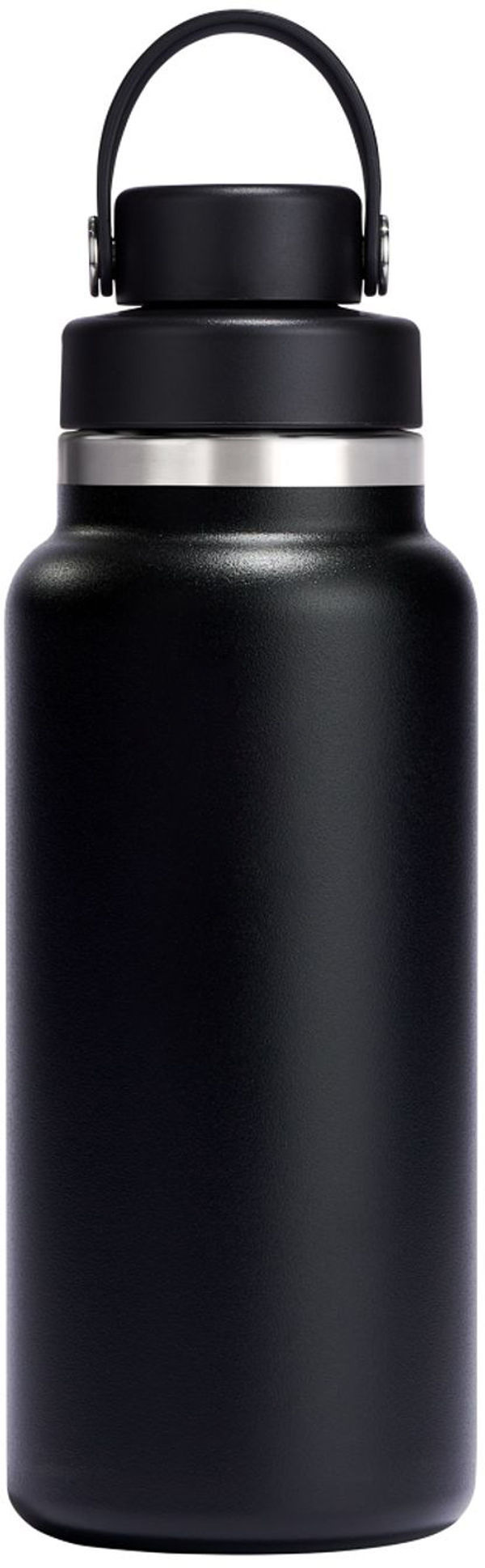 Am image of a Custom Hydro Flask® Wide Mouth 32oz Bottle with Flex Chug Cap in Black!