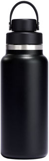 Am image of a Custom Hydro Flask® Wide Mouth 32oz Bottle with Flex Chug Cap in Black!