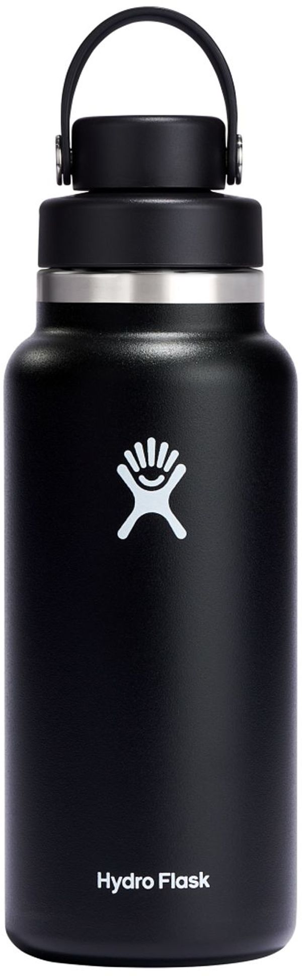 Am image of a Custom Hydro Flask® Wide Mouth 32oz Bottle with Flex Chug Cap in Black!