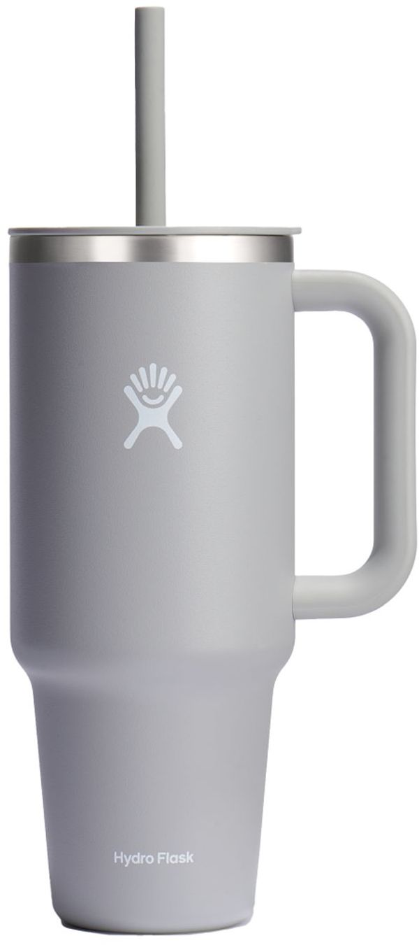 Am image of a Custom Hydro Flask All Around Travel Tumbler 40oz with Straw in Birch!