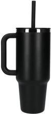Am image of a Custom Hydro Flask All Around Travel Tumbler 40oz with Straw in Black!