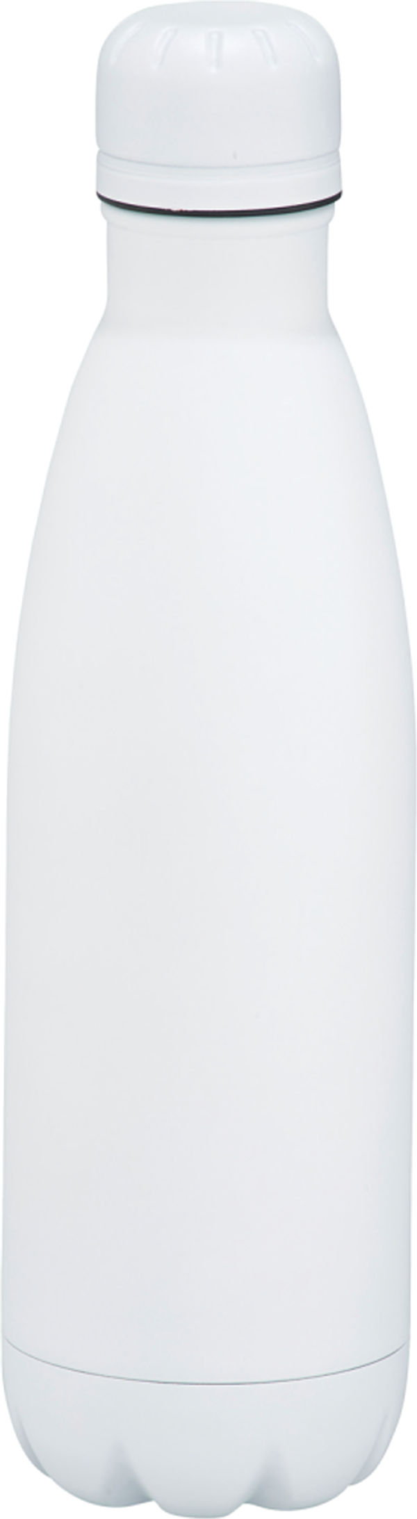 Am image of a Custom Copper Vacuum Insulated Bottle 17oz in White!