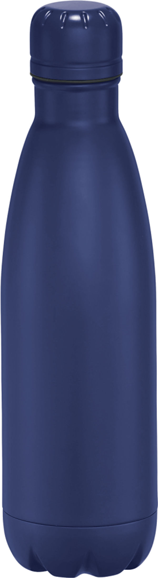 Am image of a Custom Copper Vacuum Insulated Bottle 17oz in Navy!