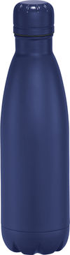 Am image of a Custom Copper Vacuum Insulated Bottle 17oz in Navy!