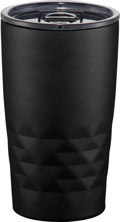 Am image of a Custom Copper Vacuum Insulated K Mini Tumbler 14oz in Black!