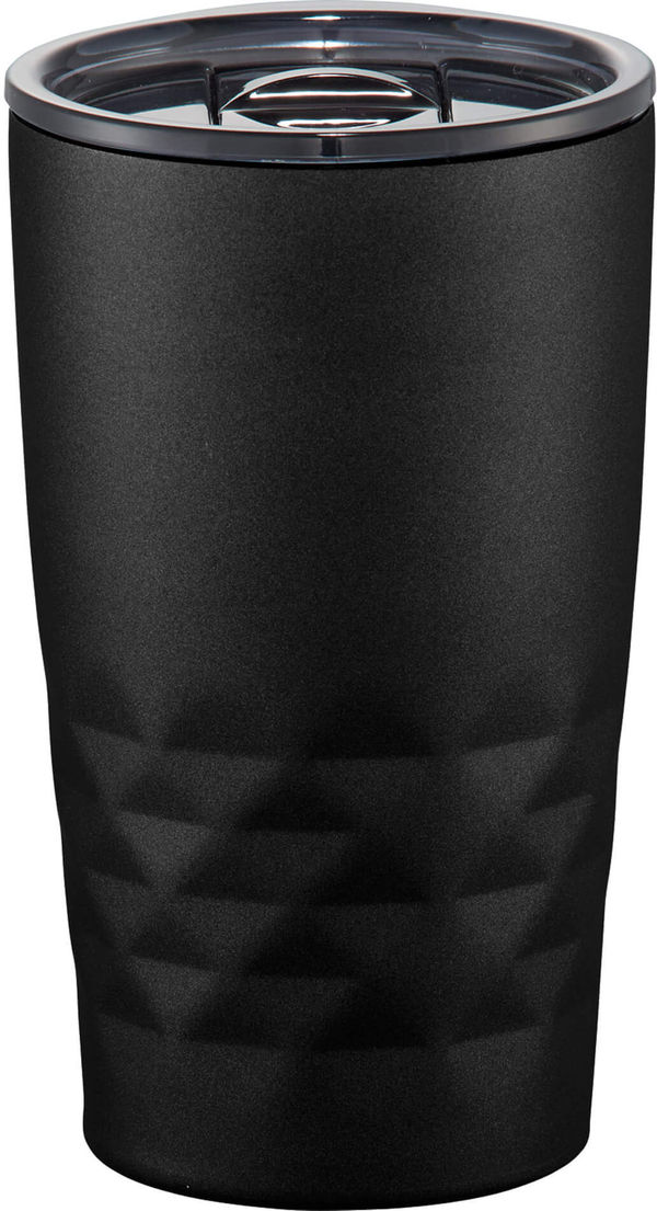 Am image of a Custom Copper Vacuum Insulated K Mini Tumbler 14oz in Black!