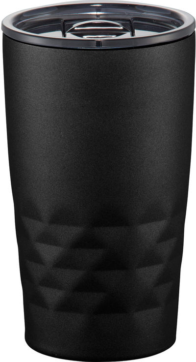 Am image of a Custom Copper Vacuum Insulated K Mini Tumbler 14oz in Black!